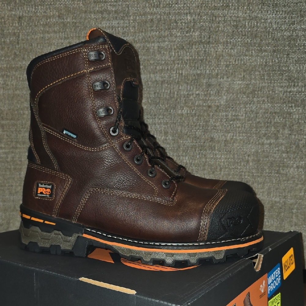 Timberland PRO Men's Waterproof Work Boot Composite Toe 8" Size 10W